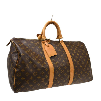 Louis Vuitton Keepall Canvas, Brown, Canvas, Travel Bag