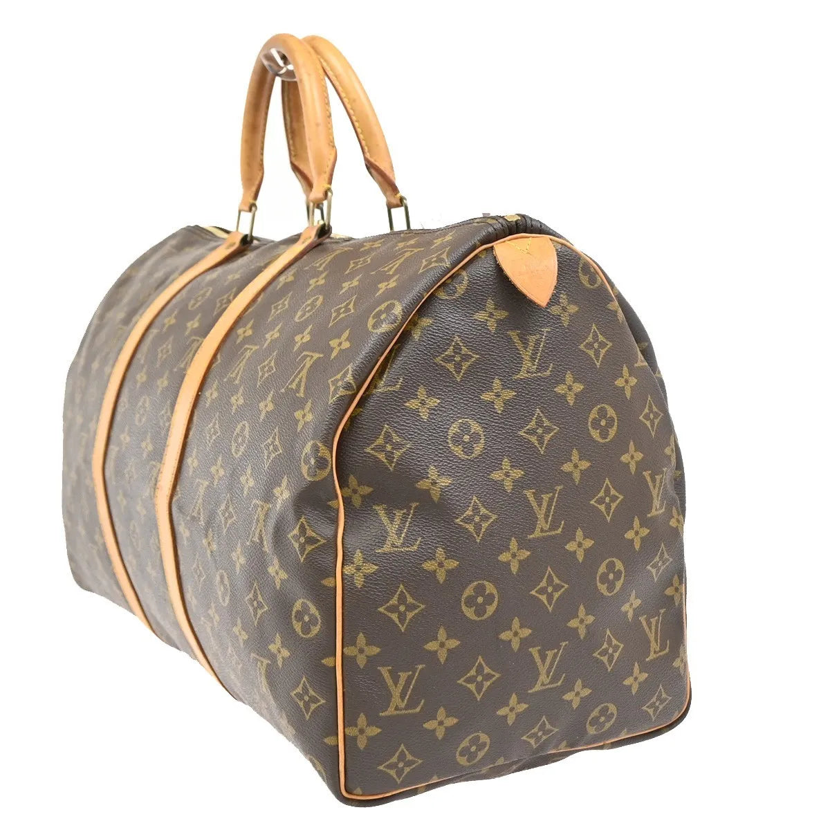 Louis Vuitton Keepall Monogram, Brown, Canvas, Travel Bag