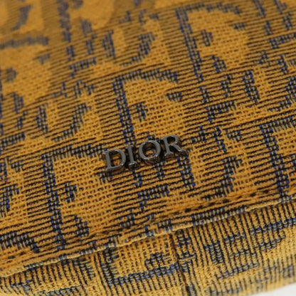 Christian Dior Vintage Trotter Canvas, Yellow, Canvas, Clutch