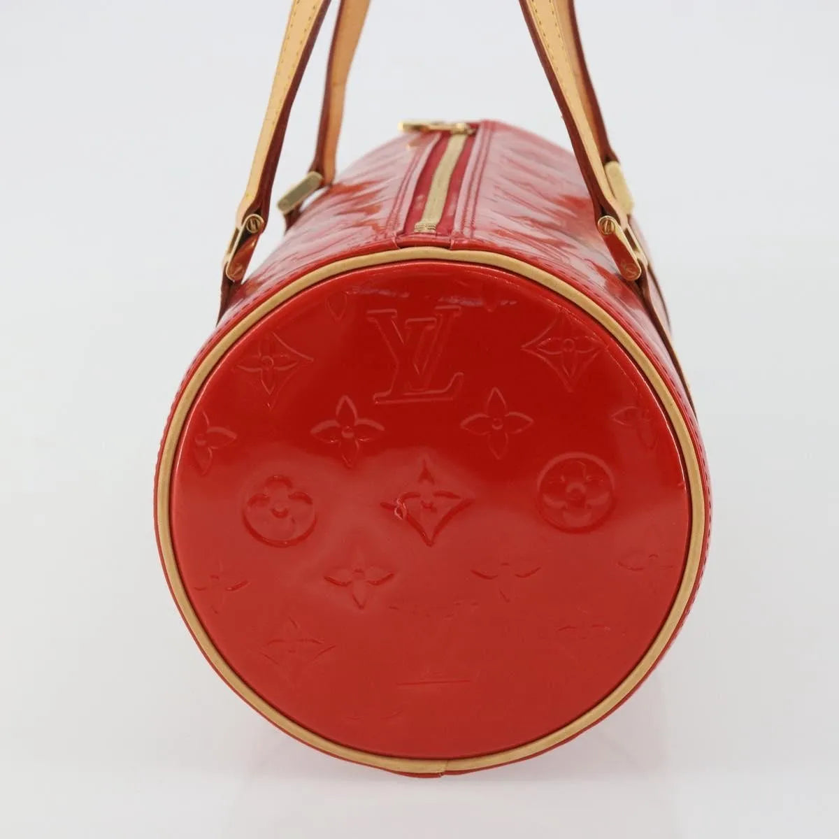 Louis Vuitton Bedford Monogram Vernis, Red, Patent Leather, Handbag