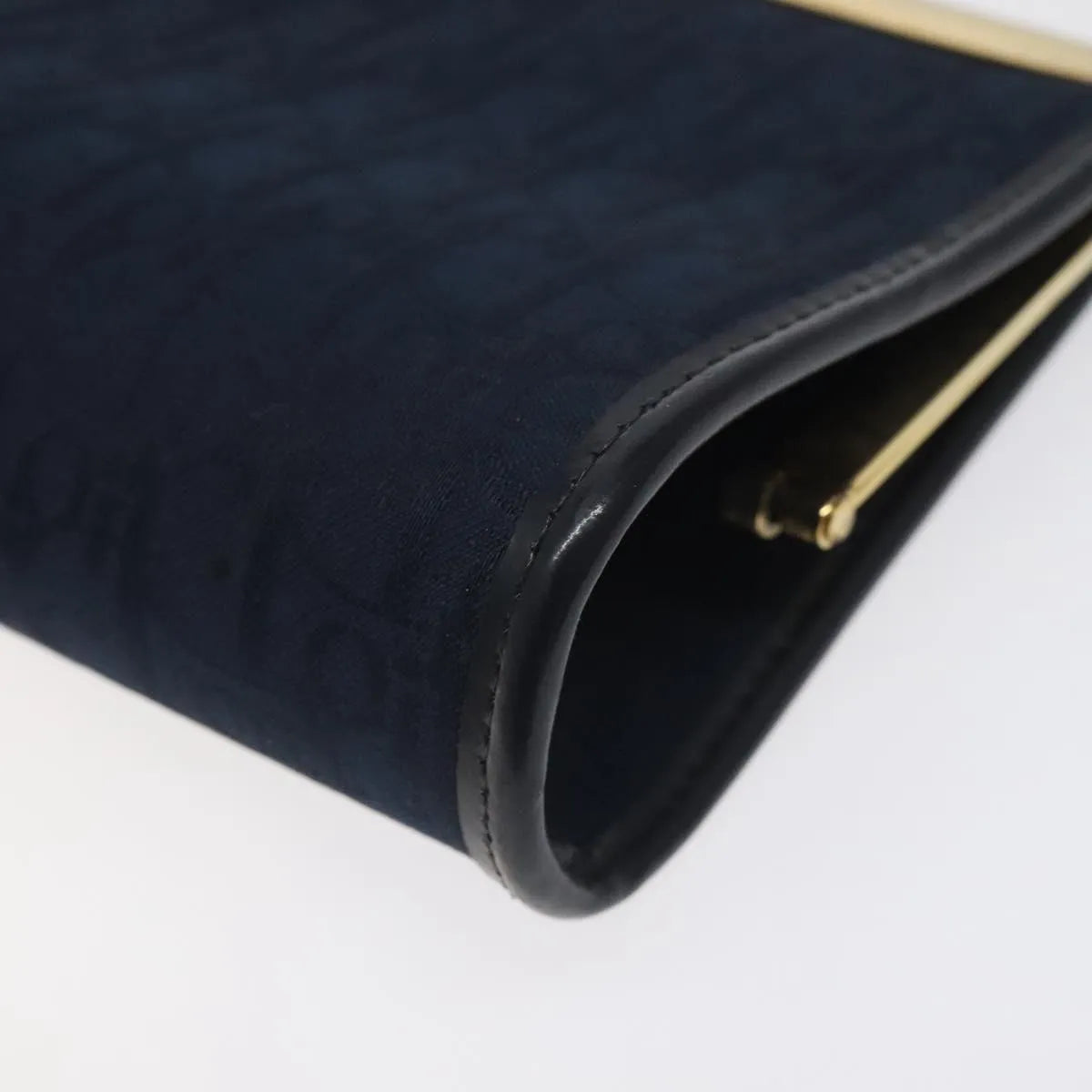 Christian Dior Trotter Canvas, Navy, Canvas, Clutch