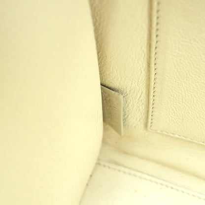 Celine Luggage Smooth Leather, White, Leather, Tote Bag
