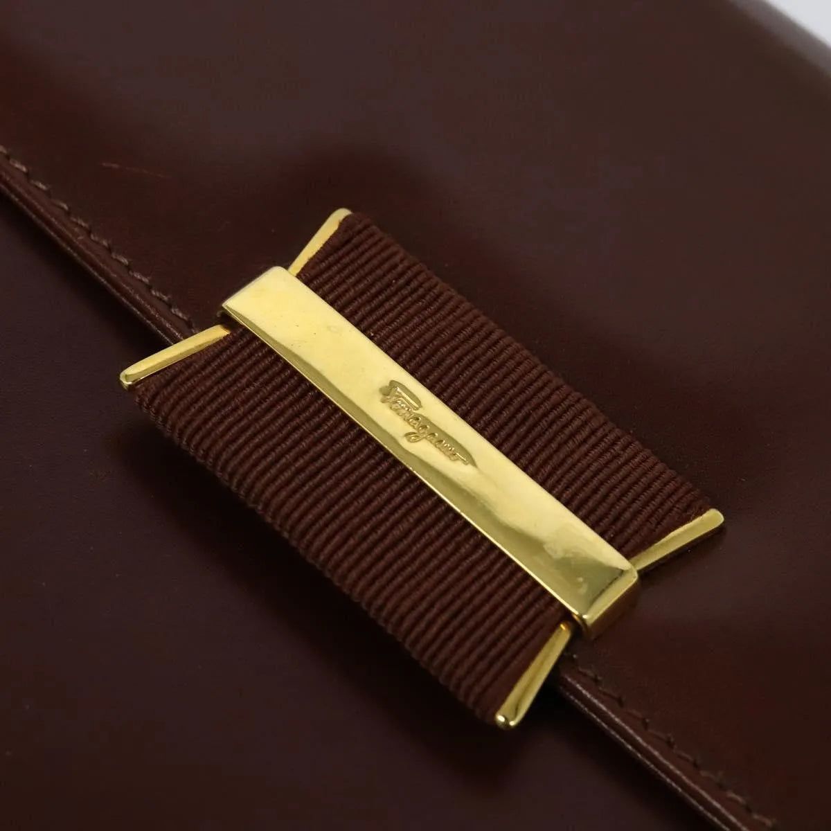 Salvatore Ferragamo Vintage Leather, Brown, Leather, Shoulder Bag