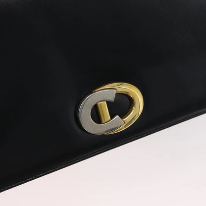 Christian Dior CD Shoulder bag Leather, Black, Calfskin, Shoulder Bag