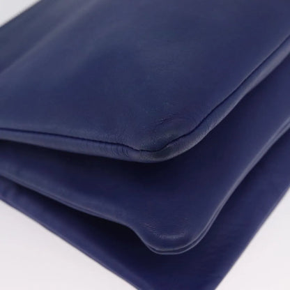 Celine Trio Leather, Blue, Leather, Shoulder Bag