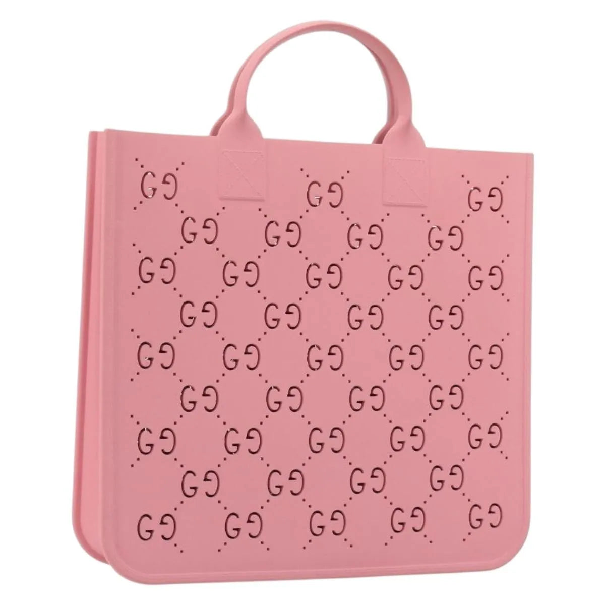 Gucci Children's Tote Printed GG Coated Canvas, Pink, Rubber, Tote Bag