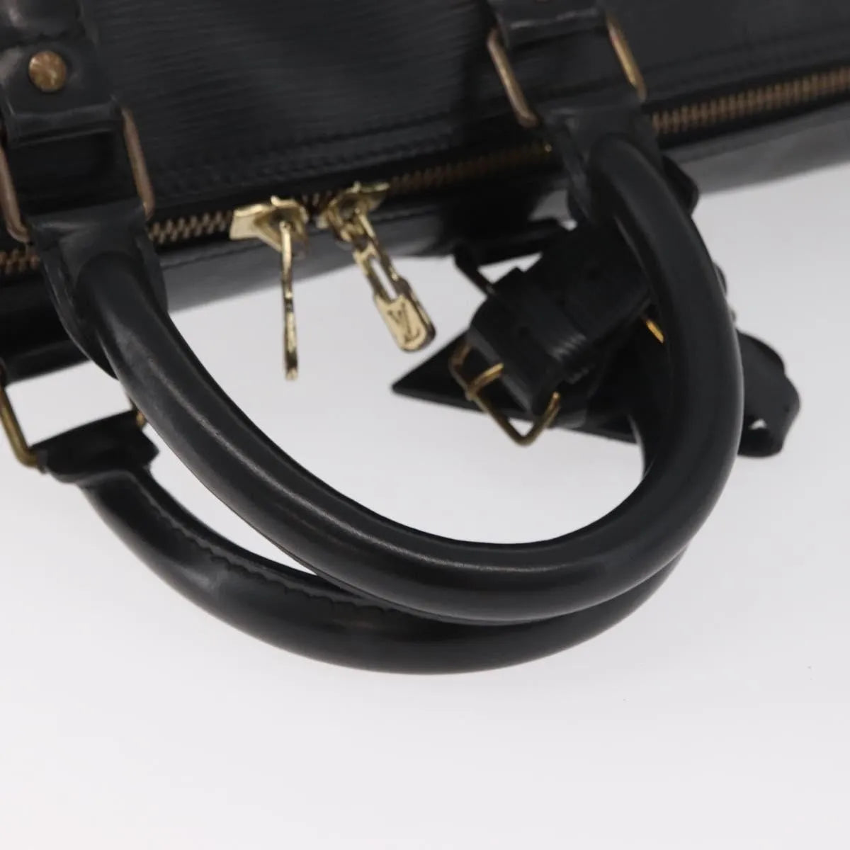 Louis Vuitton Keepall Epi Leather, Black, Leather, Travel Bag