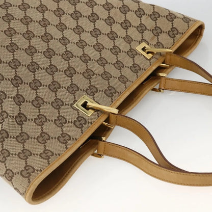 Gucci Vintage Bucket Shopping Tote GG Canvas, Beige, Canvas, Tote Bag