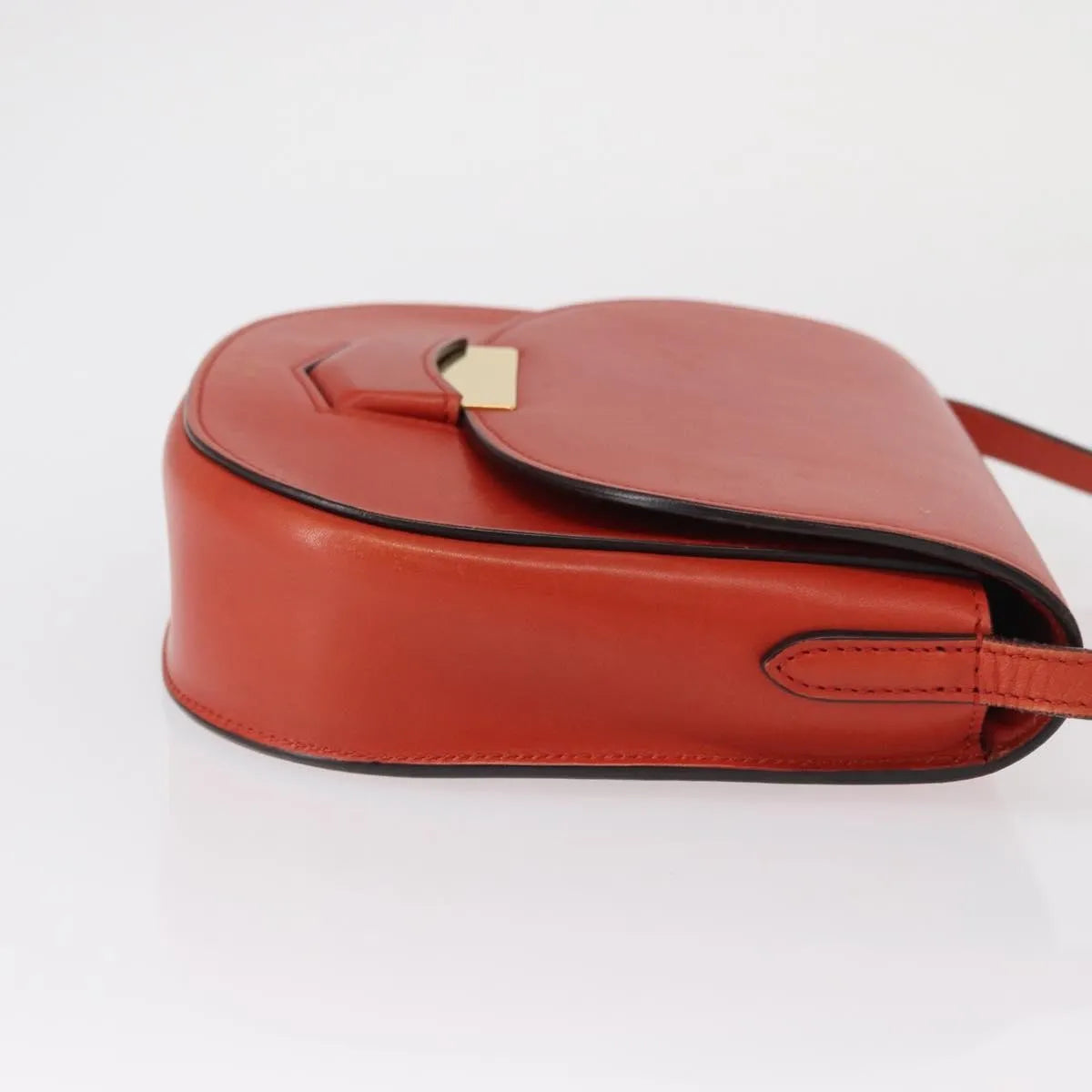 Celine Trotteur Messenger Calfskin, Orange, Leather, Shoulder Bag