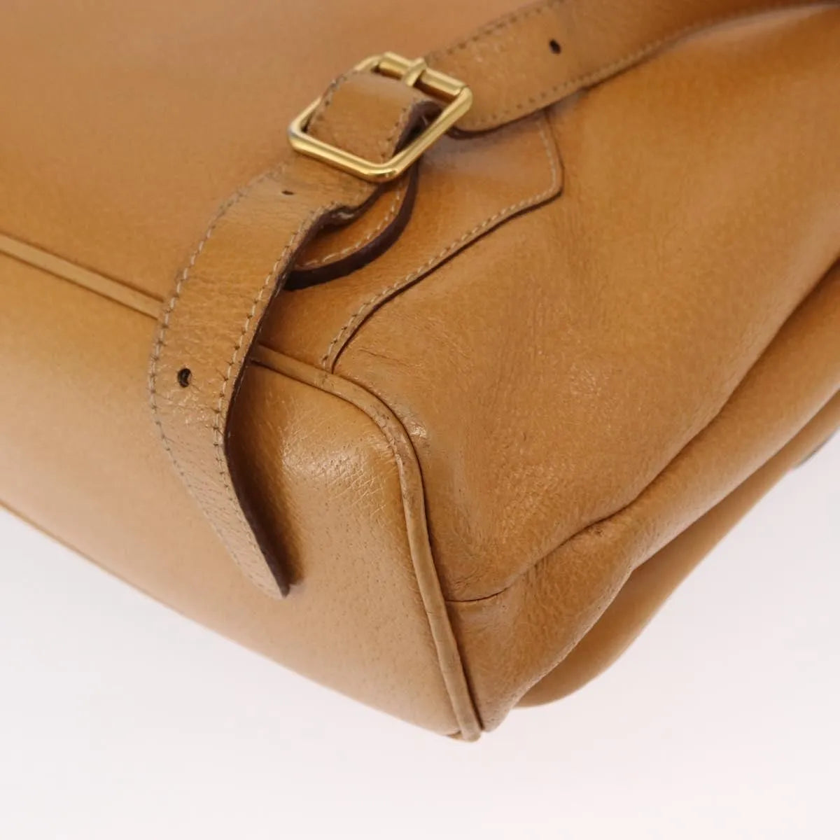 Gucci Vintage Bamboo Leather, Brown, Leather, Backpack