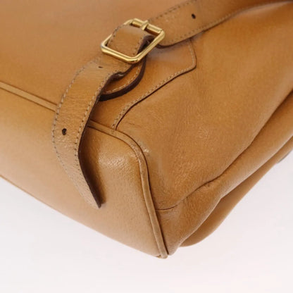 Gucci Vintage Bamboo Leather, Brown, Leather, Backpack