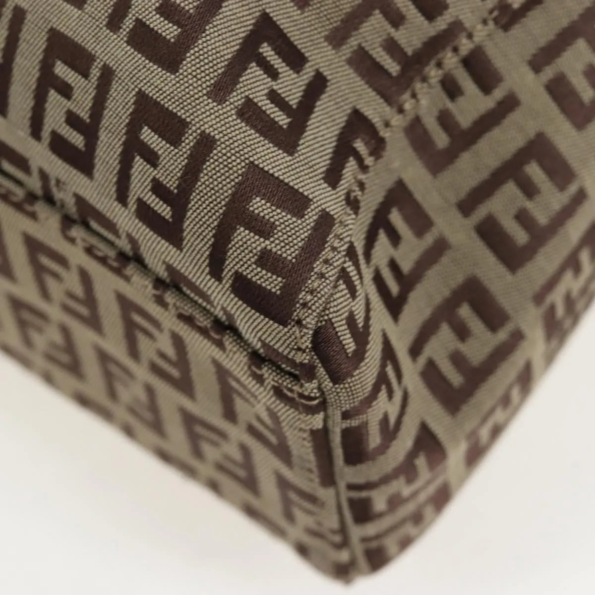 Fendi Vintage Shopping Tote Zucchino Canvas, Beige, Canvas, Shoulder Bag