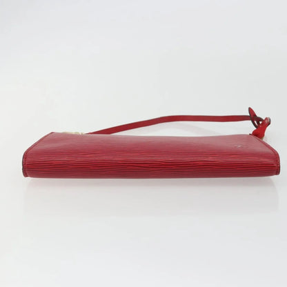 Louis Vuitton Pochette Accessoires Epi, Red, Leather, Clutch