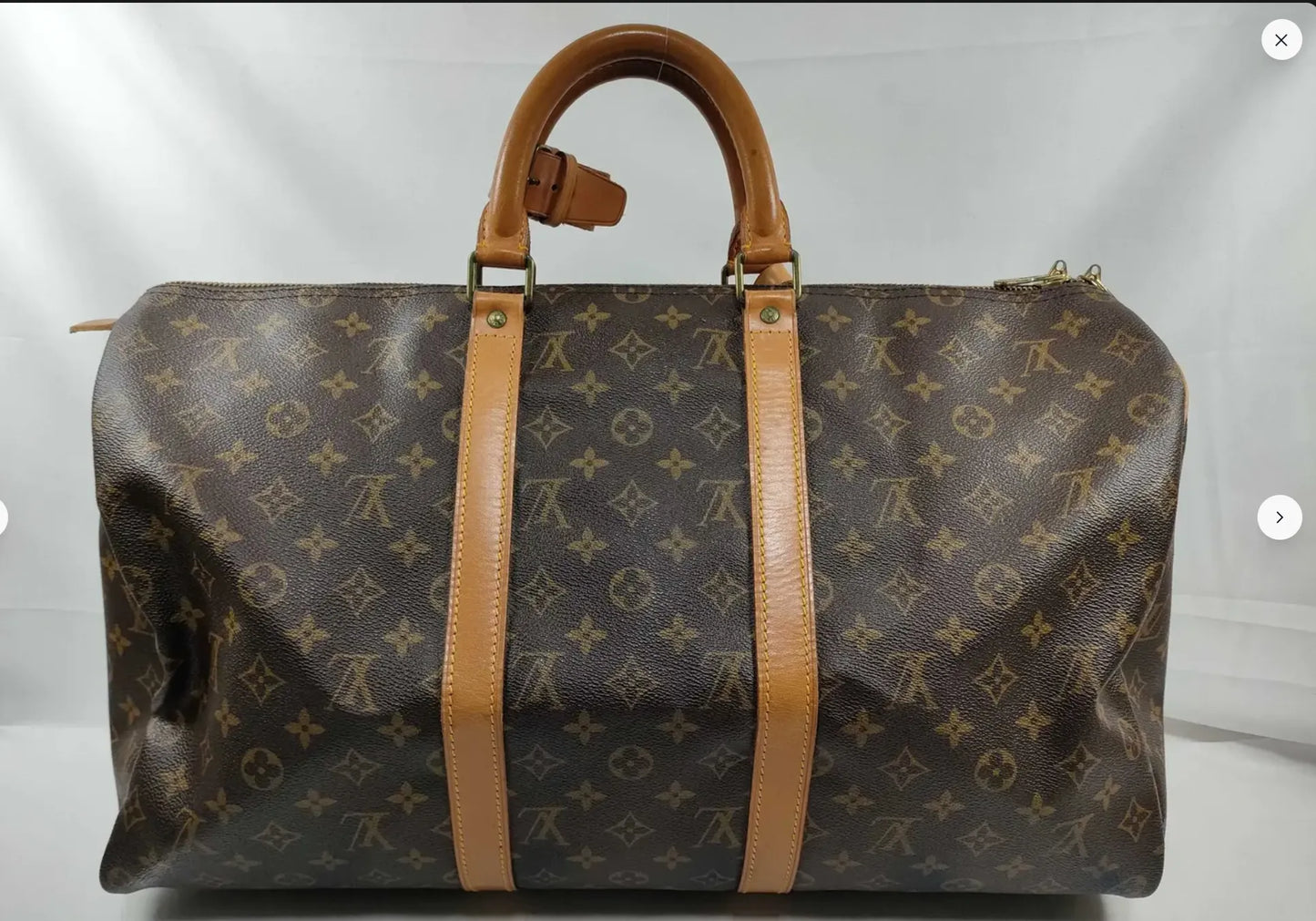Louis Vuitton Keepall Monogram Canvas, Brown, Canvas, Travel Bag