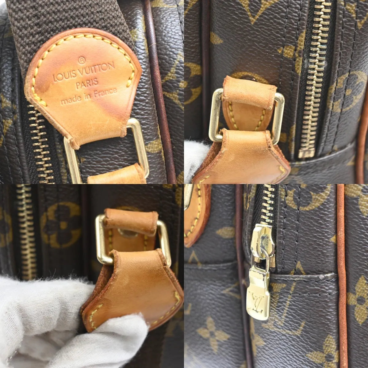 Louis Vuitton Reporter Monogram Canvas, Brown, Leather, Shoulder Bag