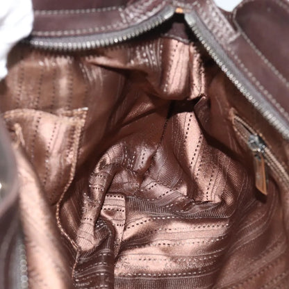 Salvatore Ferragamo Marisa Leather, Brown, Leather, Handbag