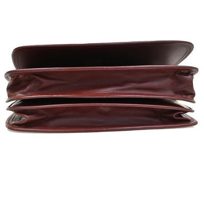 Cartier Must de Cartier Leather, Burgundy, Leather, Shoulder Bag