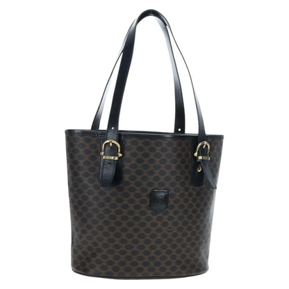 Celine C Macadam Tote PVC leather/ Macadam canvas, Black, PVC, Shoulder Bag