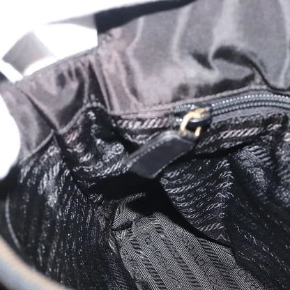 Prada Vintage Nappa Chain Tote Leather, Black, Leather, Shoulder Bag