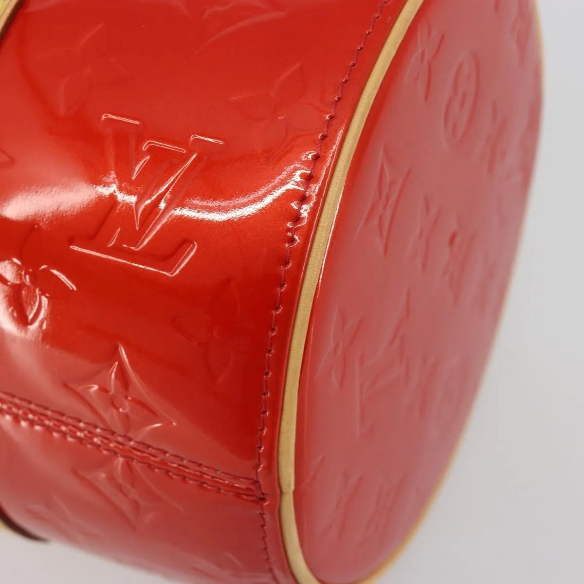 Louis Vuitton Bedford Monogram Vernis, Red, Patent Leather, Handbag