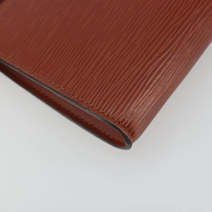 Louis Vuitton Pochette Accessoires Epi, Brown, Leather, Clutch
