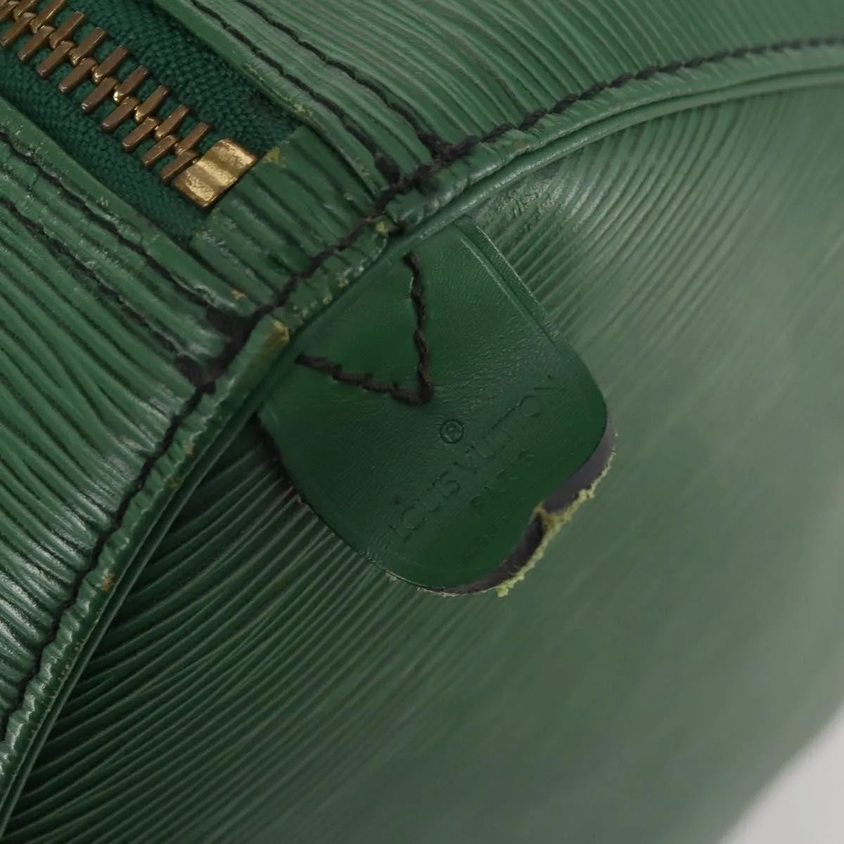 Louis Vuitton Keepall Epi Leather, Green, Leather, Travel Bag