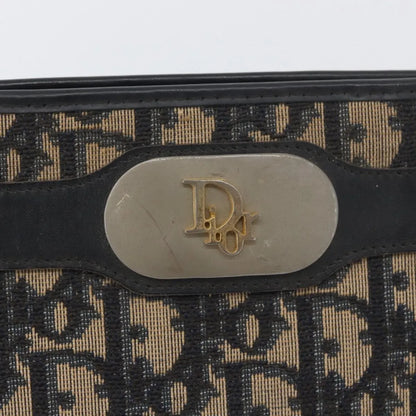 Christian Dior Vintage Trotter Canvas, Navy, Canvas, Shoulder Bag
