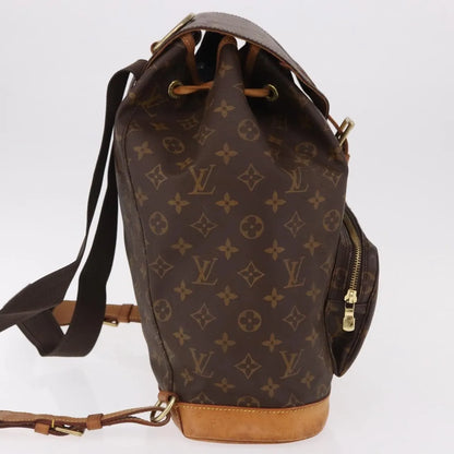 Louis Vuitton Montsouris Monogram, Brown, Canvas, Backpack
