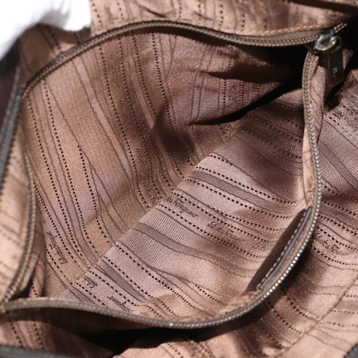 Salvatore Ferragamo Marisa Leather, Brown, Leather, Handbag