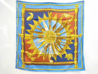 Hermes Carré 90 Silk multicolor, Multicolour, Silk, Scarf