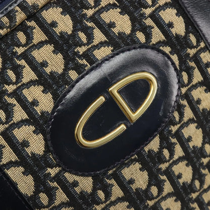 Christian Dior Vintage Trotter Boston Diorissimo Canvas, Navy, Canvas, Handbag