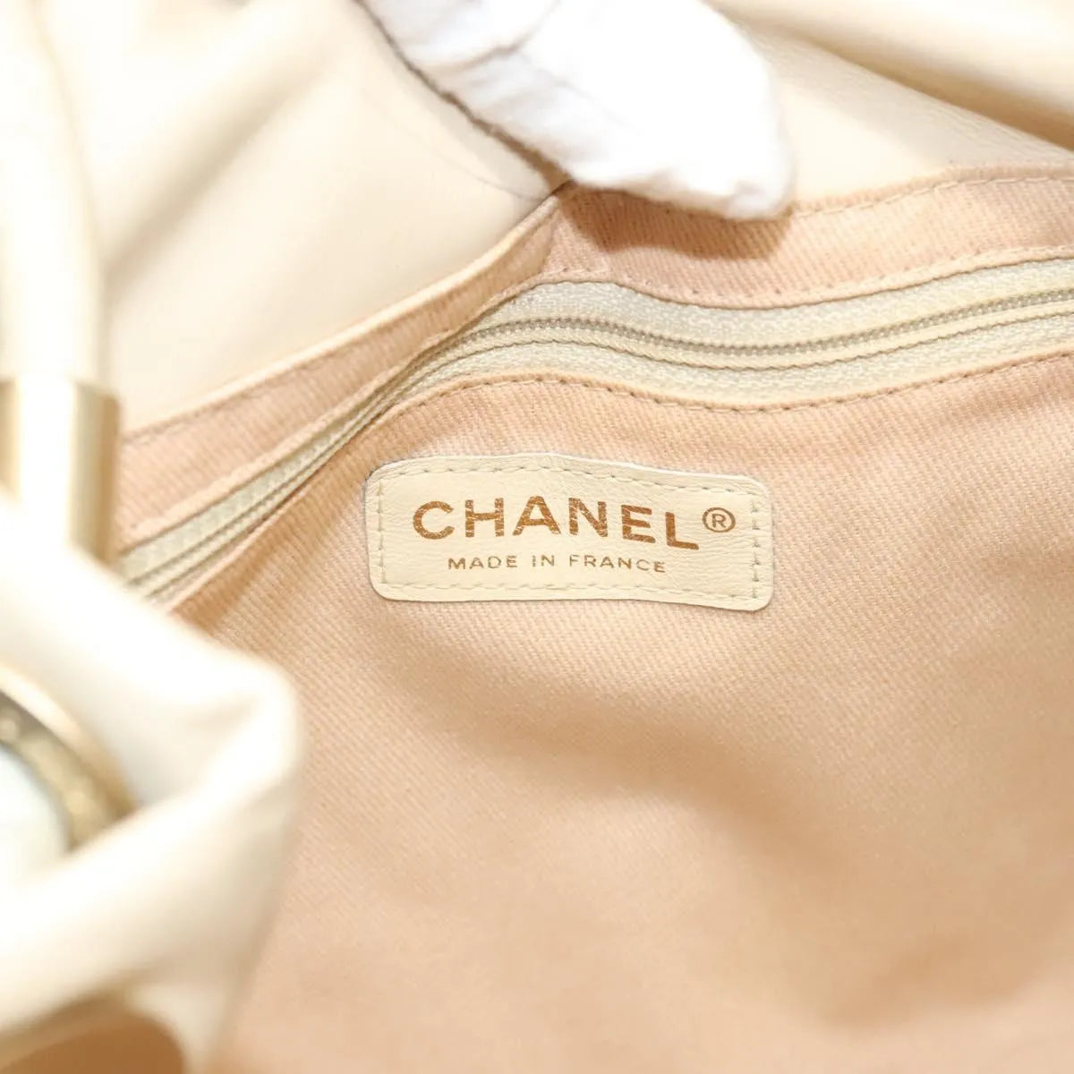 Chanel Camellia Tote Leather, Beige, Leather, Tote Bag
