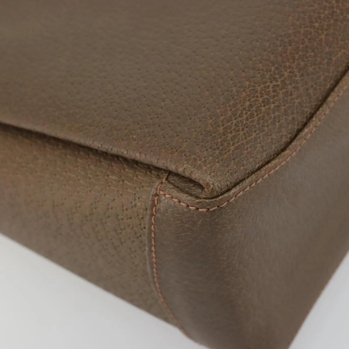 Gucci Vintage Convertible Box Leather, Brown, Leather, Handbag