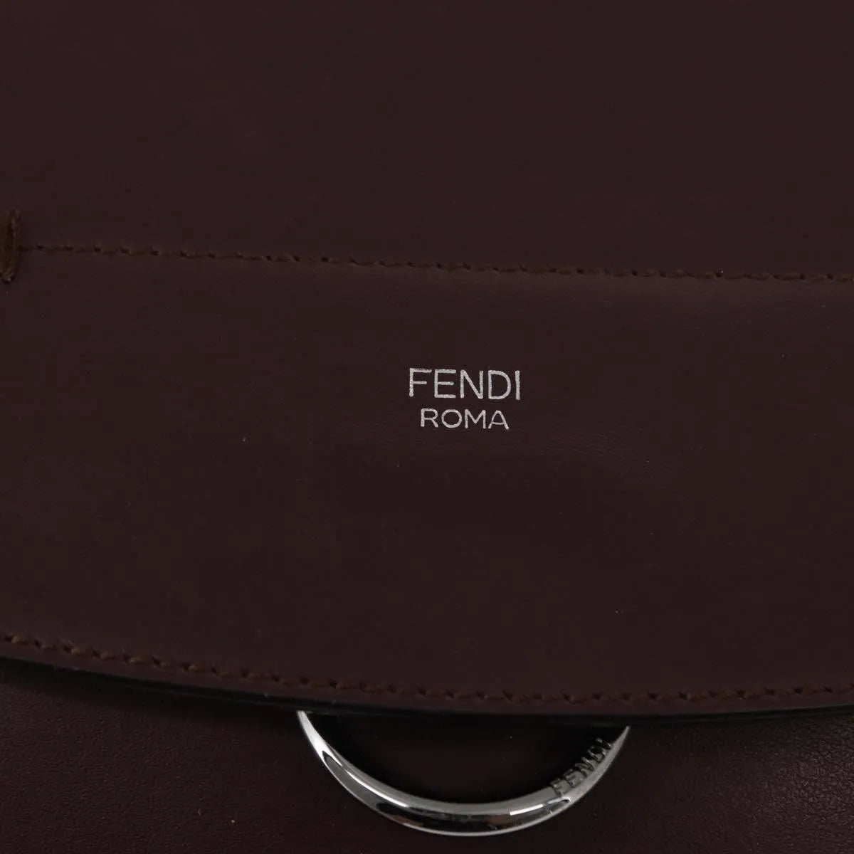 Fendi Back to School Leather, Burgundy, Leather, Backpack