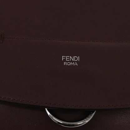 Fendi Back to School Leather, Burgundy, Leather, Backpack