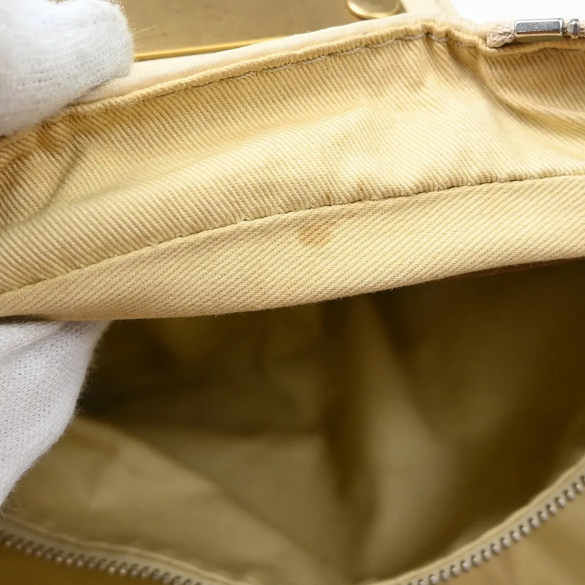 Chloe Paddington Lock Leather, Beige, Leather, Handbag