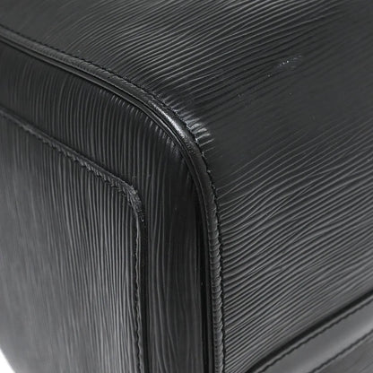 Louis Vuitton Keepall Epi, Black, Leather, Travel Bag
