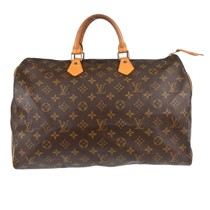Louis Vuitton Speedy Monogram, Brown, Canvas, Handbag