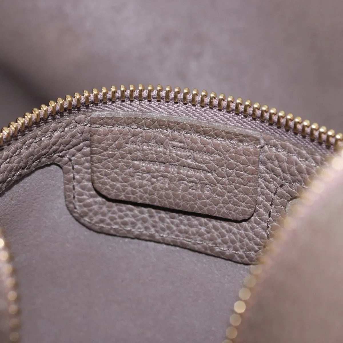 Salvatore Ferragamo Amy Tote Pebbled Leather, Beige, Leather, Tote Bag