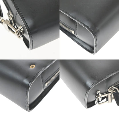 Cartier Pouch with a handle Box Calf, Black, Leather, Clutch