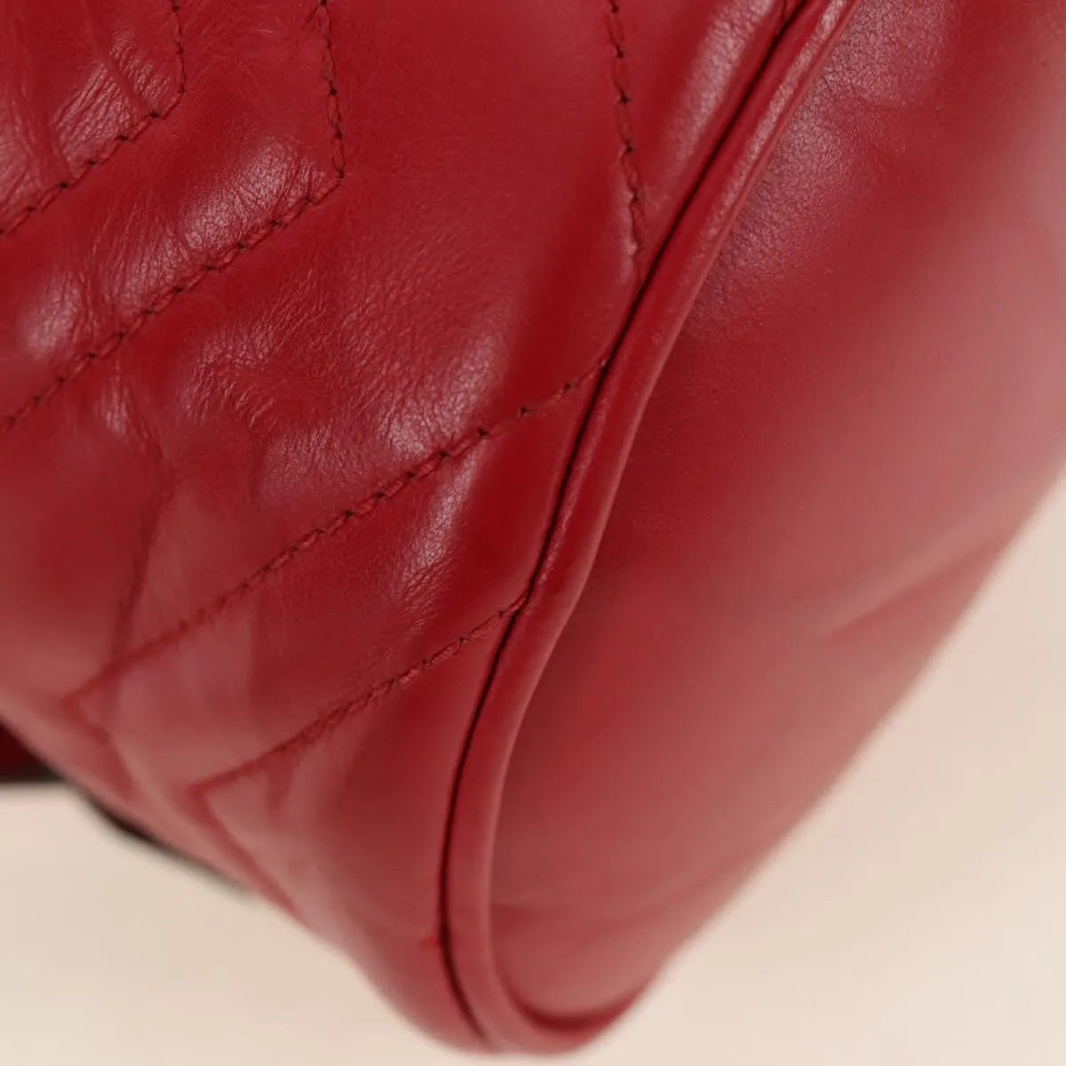 Gucci GG Marmont Vanity Matelasse Leather, Red, Leather, Backpack