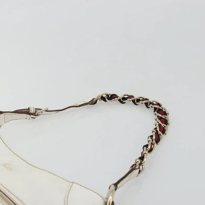 Gucci Sherry Line chain leather, White, Leather, Tote Bag