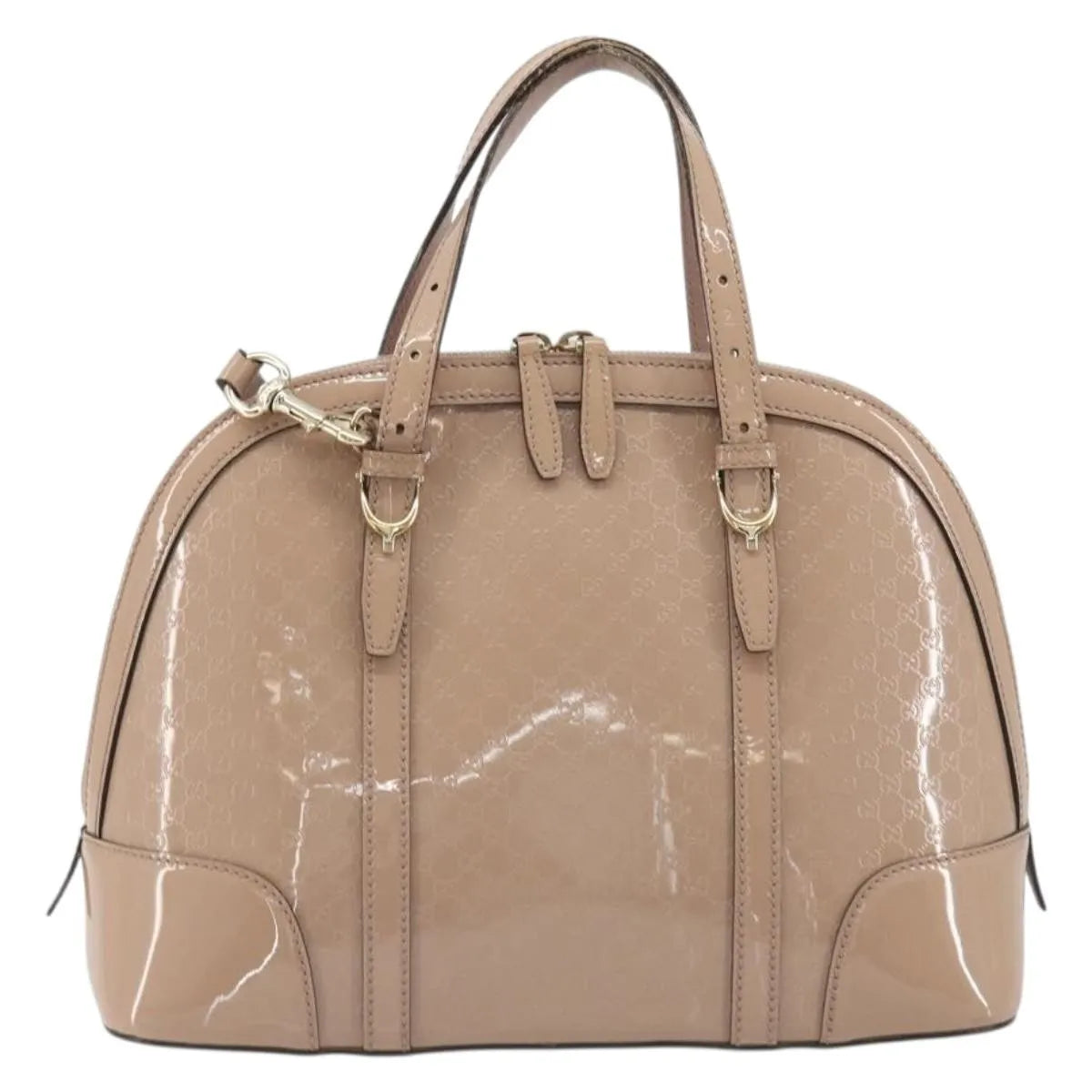 Gucci Nice Top Handle Microguccissima Patent, Beige, Patent Leather, Handbag