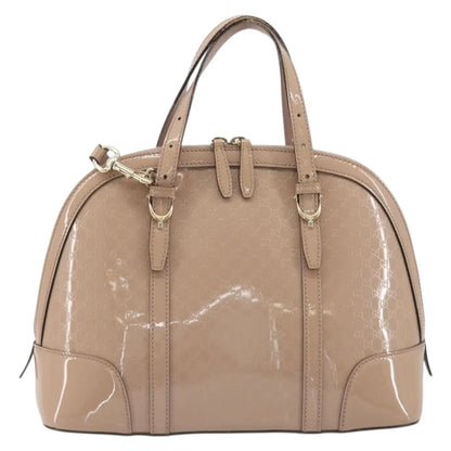 Gucci Nice Top Handle Microguccissima Patent, Beige, Patent Leather, Handbag