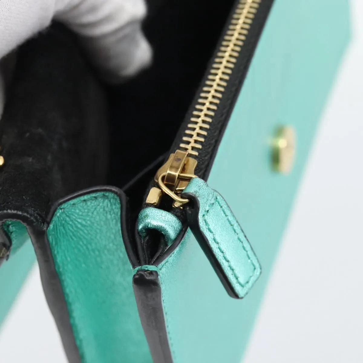 Saint Laurent Kate leather, Green, Leather, Shoulder Bag