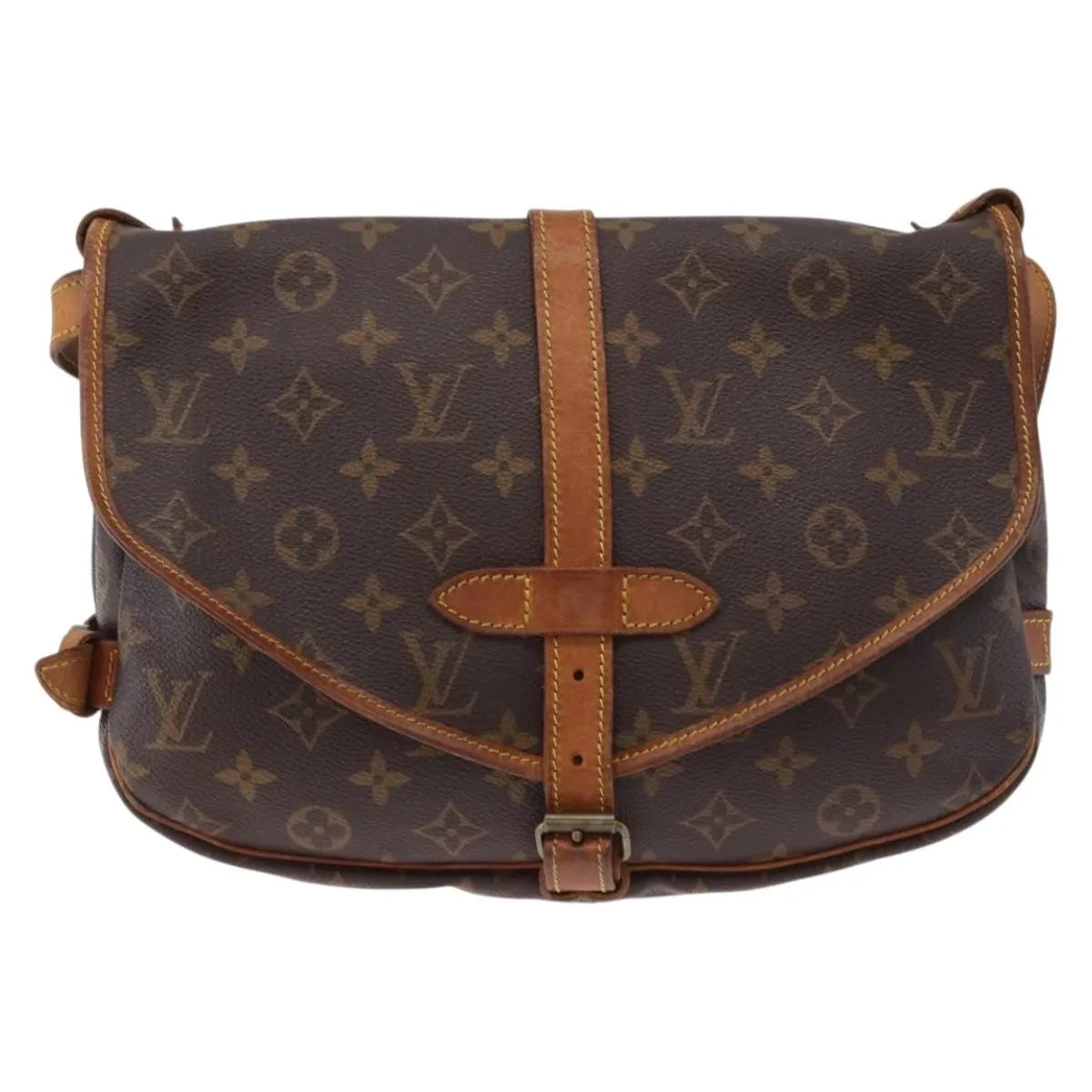 Louis Vuitton Saumur Monogram, Brown, Canvas, Shoulder Bag