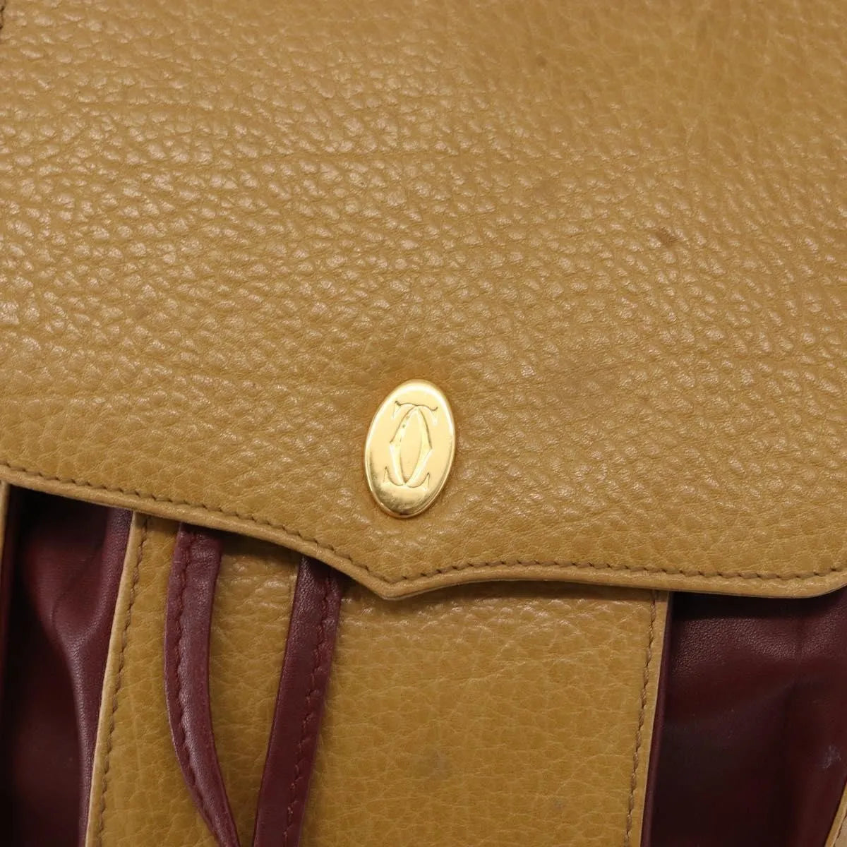 Cartier Tasseled Must de Cartier Leather, Brown, Leather, Shoulder Bag