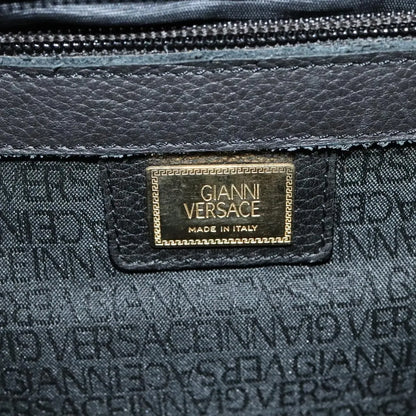 Versace Vintage Leather, Black, Leather, Briefcase
