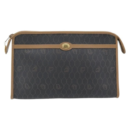 Christian Dior Vintage honeycomb clutch Canvas, Black, Canvas, Clutch