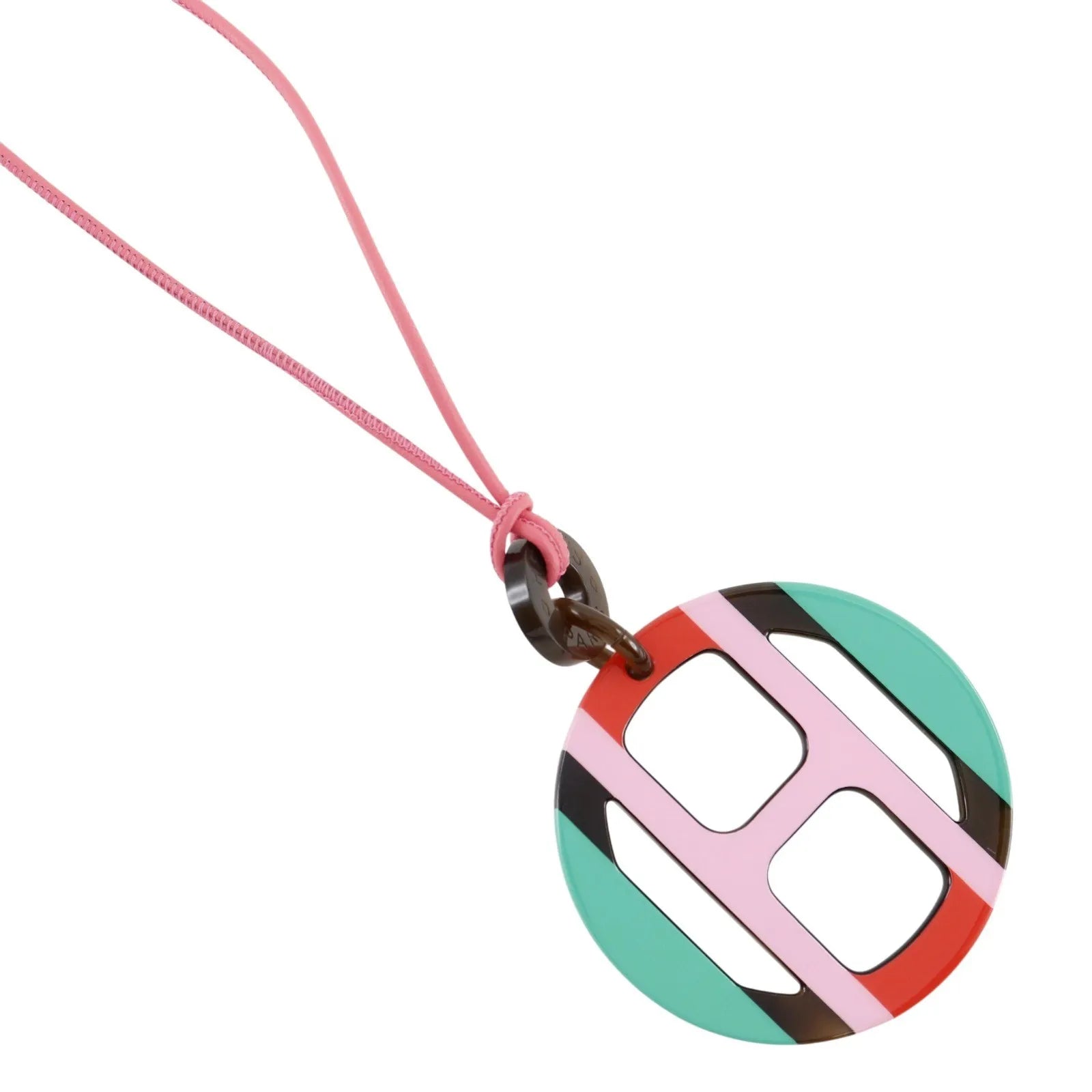 Hermes Necklace Buffalo Horn and Horn, Pink, Horn, Necklace